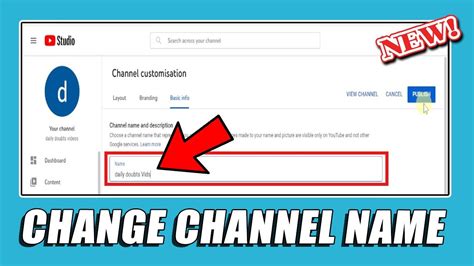 change chanel name|creating a youtube name.